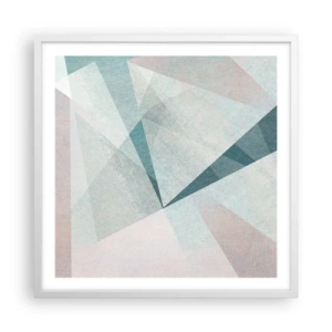 Pôster em moldura branca - Calmo, embora dinâmico - 60x60 cm