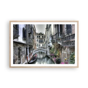 Pôster com moldura de carvalho claro - Há séculos em devaneio silencioso - 91x61 cm