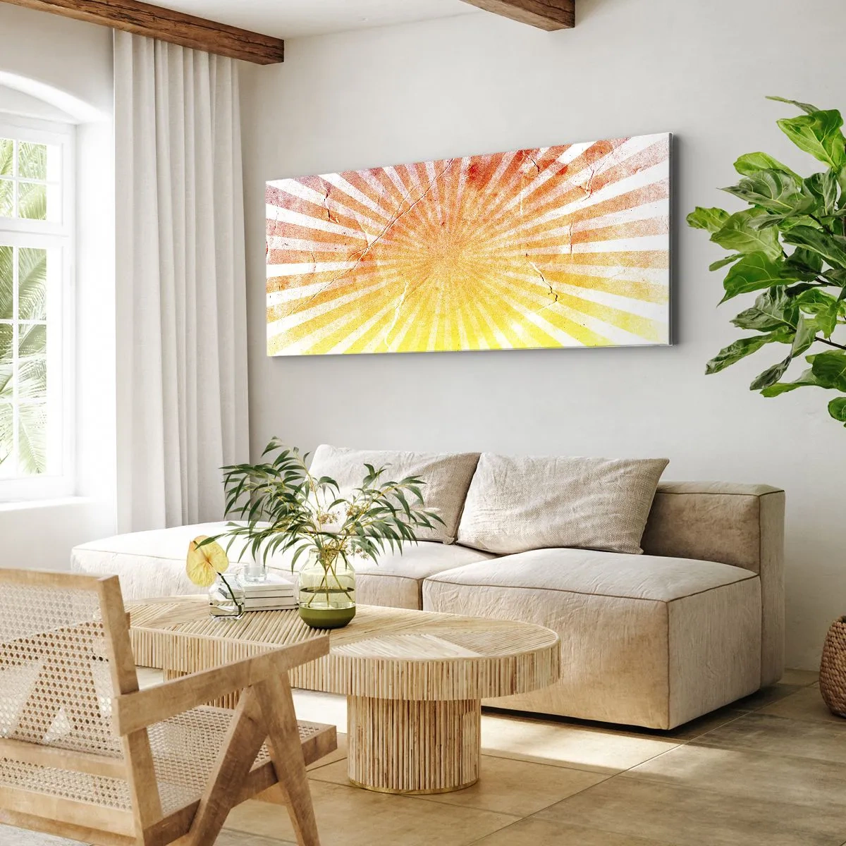 Quadro em tela - Nasceres e entardeceres - 90x30 cm