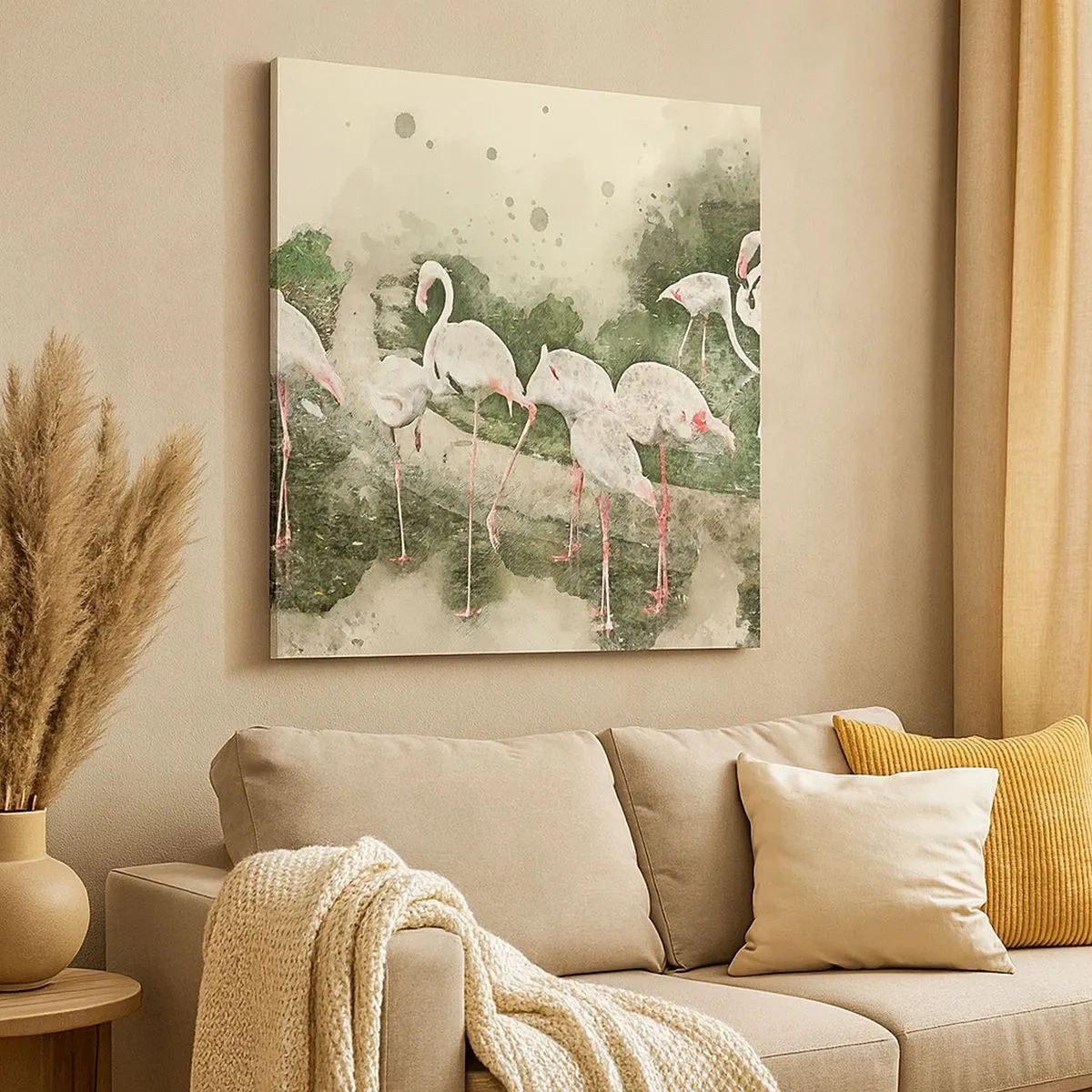 Quadro em tela - Sonho exótico - 30x30 cm