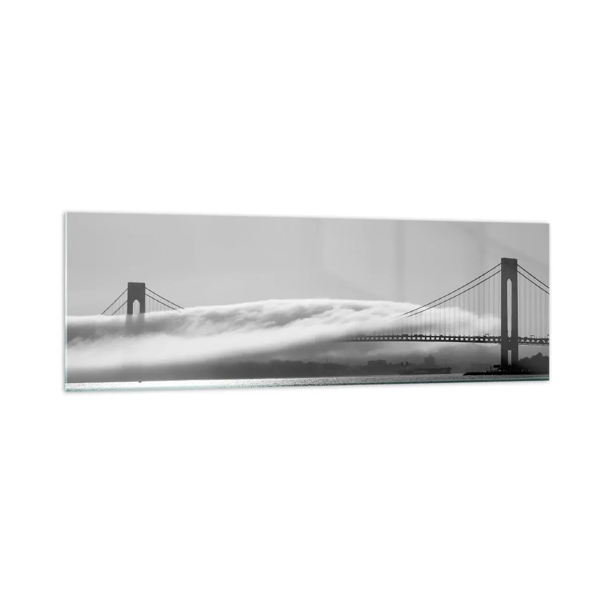 Quadro em vidro - Navegando pelo Golden Gate - 160x50 cm