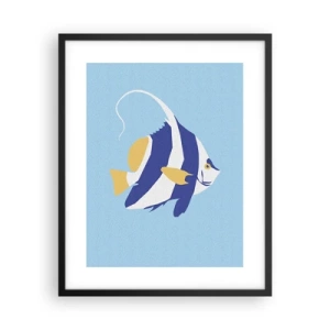 Pôster com moldura preta - Saudades das águas tropicais - 40x50 cm