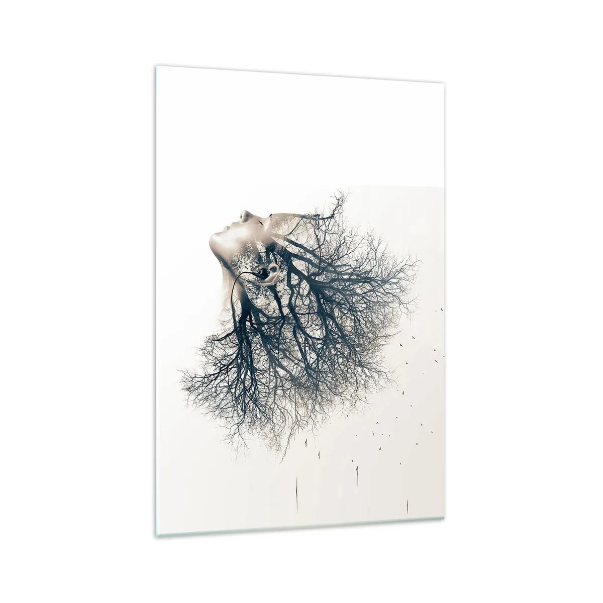 Quadro em vidro - Ouvir o sussurro da árvore - 70x100 cm