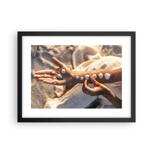 Pôster com moldura preta - Beleza na ponta dos dedos - 40x30 cm
