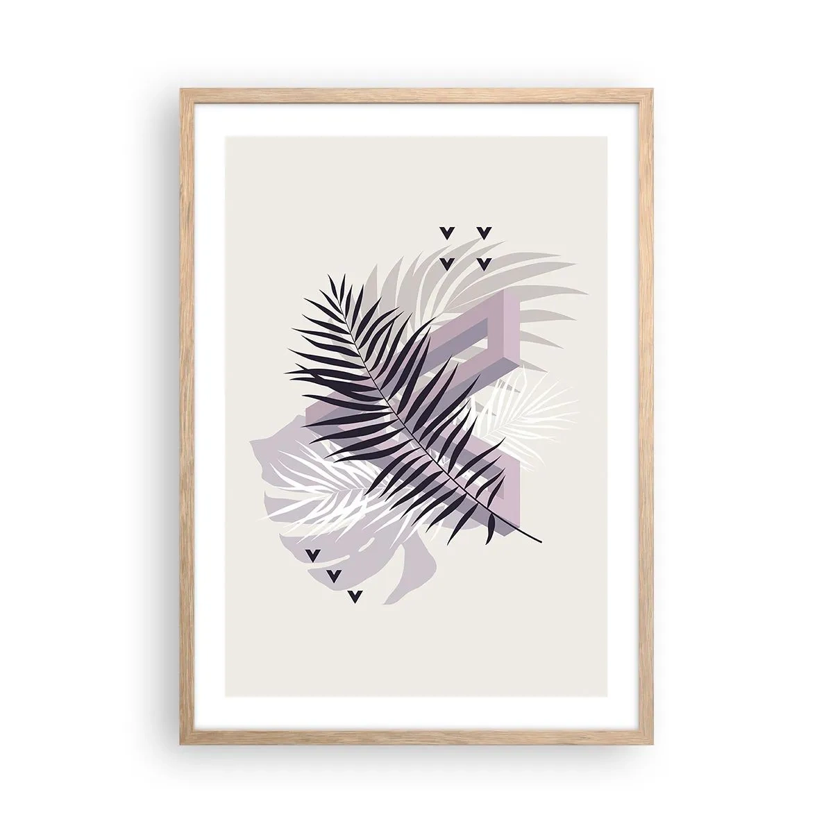 Pôster com moldura de carvalho claro - A sombra de uma sombra - 50x70 cm