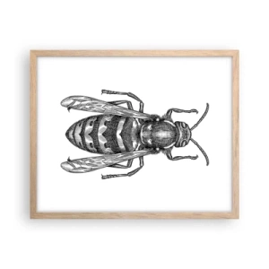 Pôster com moldura de carvalho claro - De um planeta de insetos - 50x40 cm