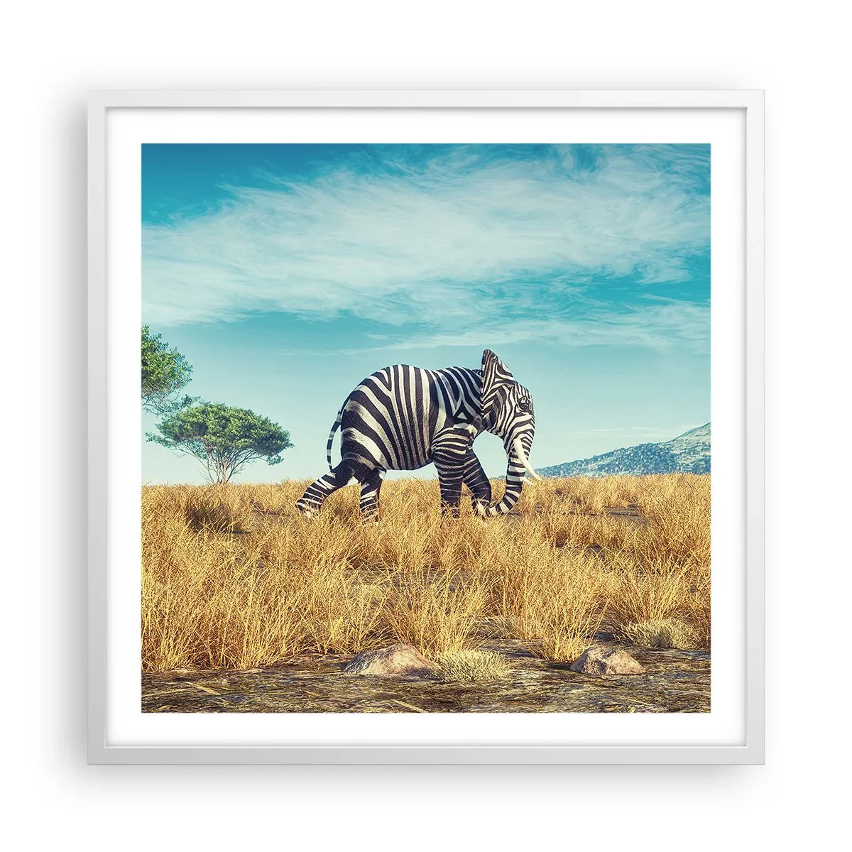 Pôster em moldura branca - Cinza não está mais na moda - 60x60 cm