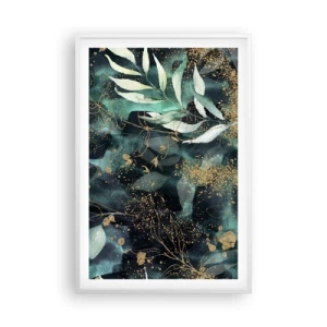 Pôster em moldura branca - Jardim Mágico - 61x91 cm