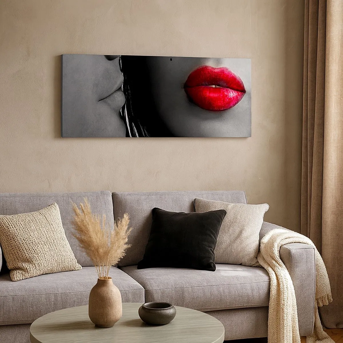 Quadro em tela - Cara a cara - 100x40 cm
