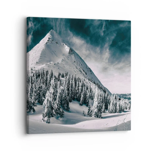 Quadro em tela - Terra de neve e gelo - 30x30 cm
