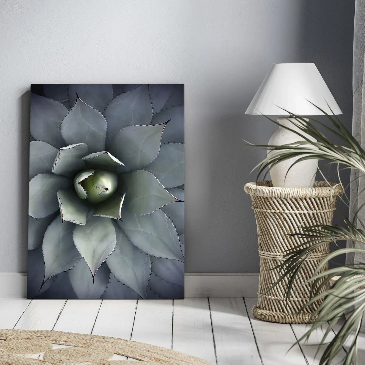 Quadro em tela - Atrai e adverte - 65x120 cm