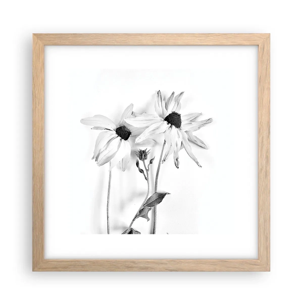 Pôster com moldura de carvalho claro - Ninguém quer estar sozinho - 30x30 cm