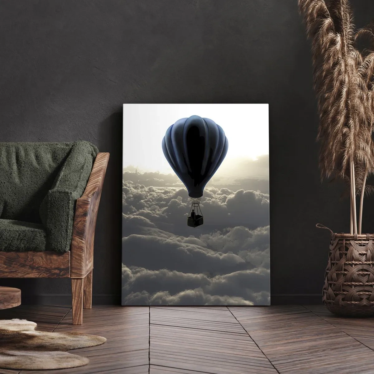 Quadro em tela - Andarilho acima das nuvens - 50x70 cm