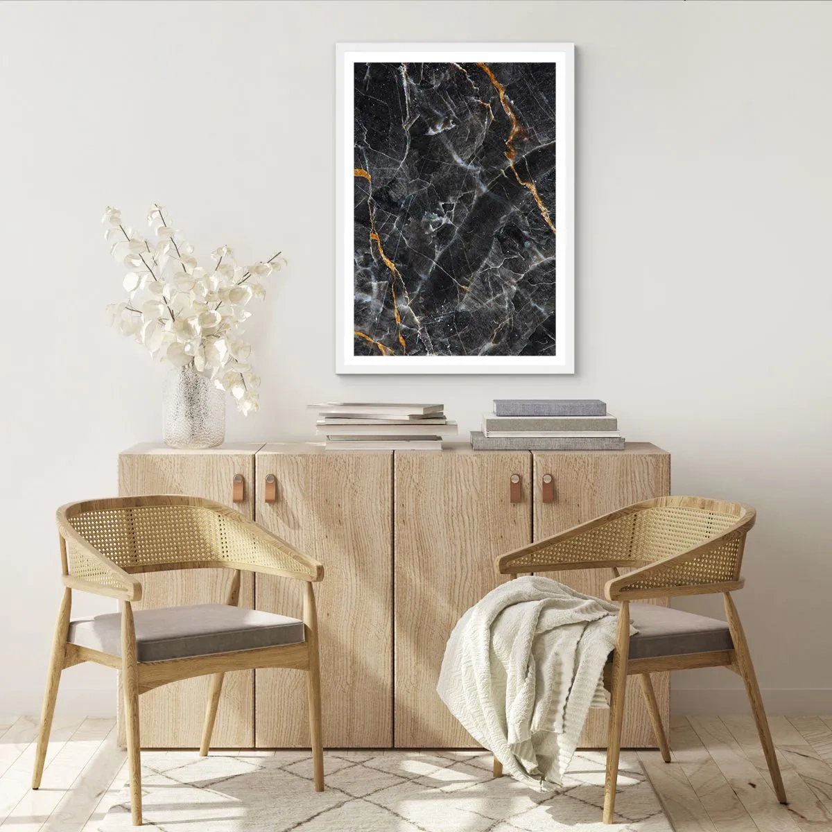 Pôster em moldura branca - A vida interior da pedra - 61x91 cm