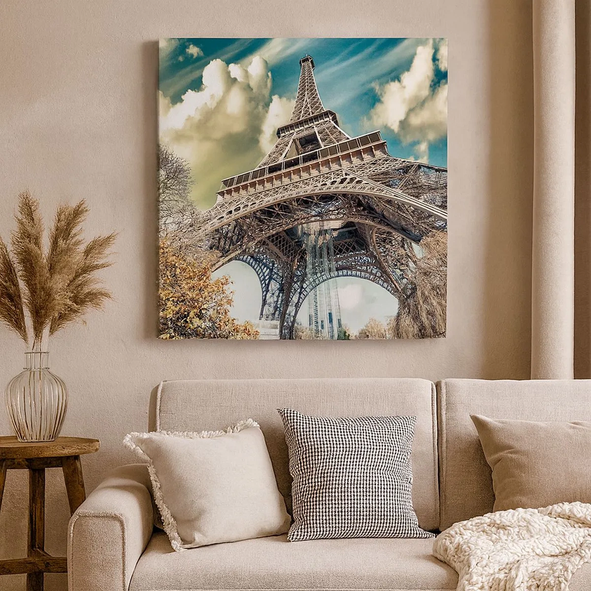 Quadro em tela - E no outono em Paris... - 30x30 cm