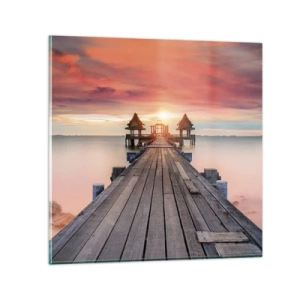 Quadro em vidro - De oeste para leste - 60x60 cm