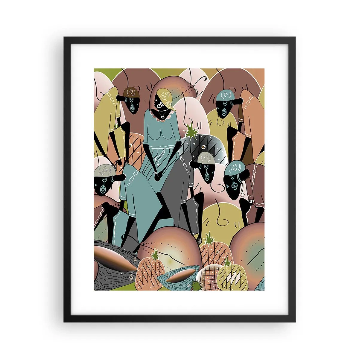 Pôster com moldura preta - Uma grande festa se aproxima - 40x50 cm