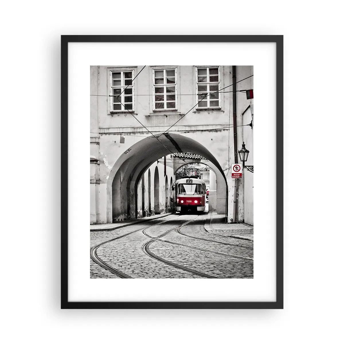Pôster com moldura preta - Através do labirinto urbano - 40x50 cm