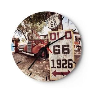 Relógio de parede - Relógio em vidro - A lenda de uma província americana - 40x40 cm