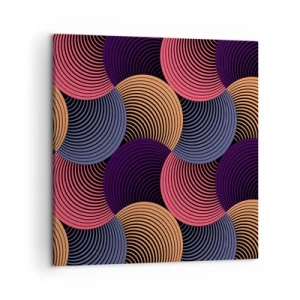 Quadro em tela - Num ritmo circular - 50x50 cm