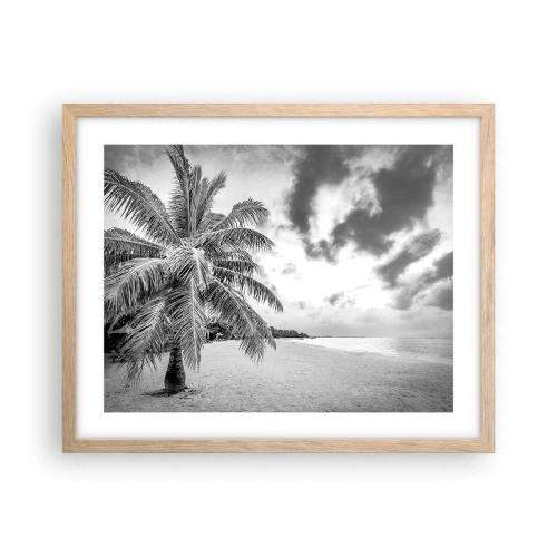 Pôster com moldura de carvalho claro - Quando anseia por solidão... - 50x40 cm