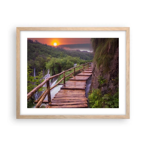 Pôster com moldura de carvalho claro - Beleza inacreditável - 50x40 cm