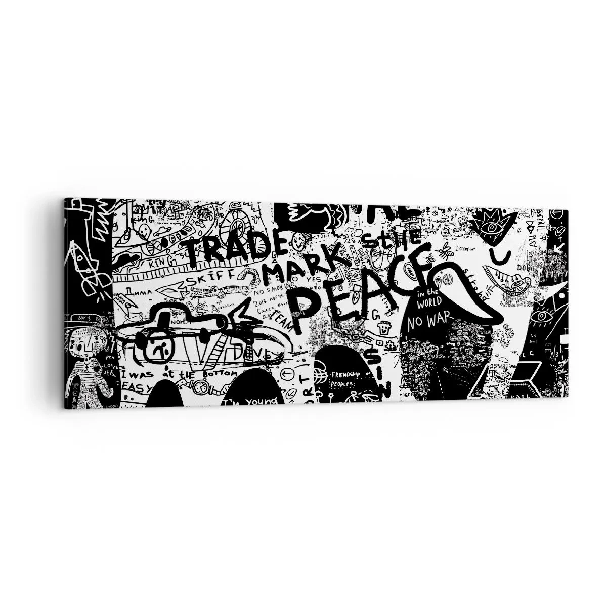 Quadro em tela - O rico mundo das ruas - 140x50 cm