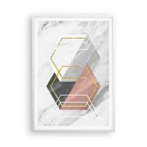 Pôster em moldura branca - Composição em cadeia - 70x100 cm