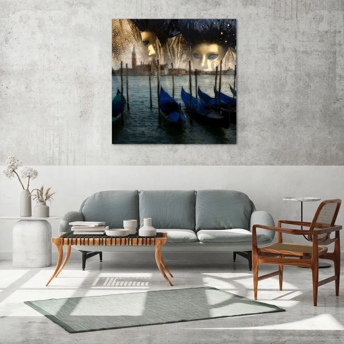 Quadro em vidro - Hora do Carnaval - 40x40 cm