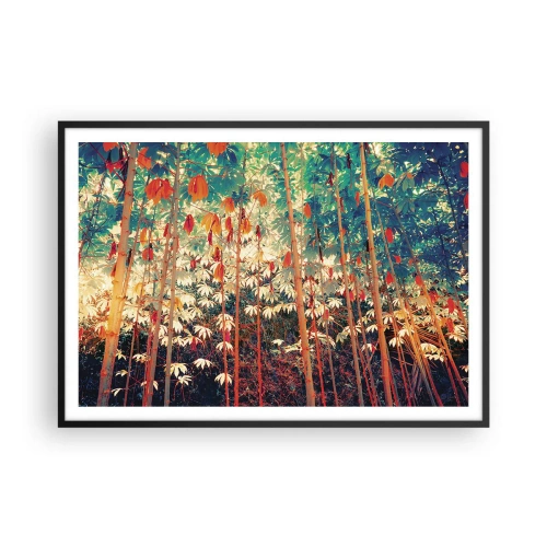 Pôster com moldura preta - A vida secreta das folhas - 100x70 cm