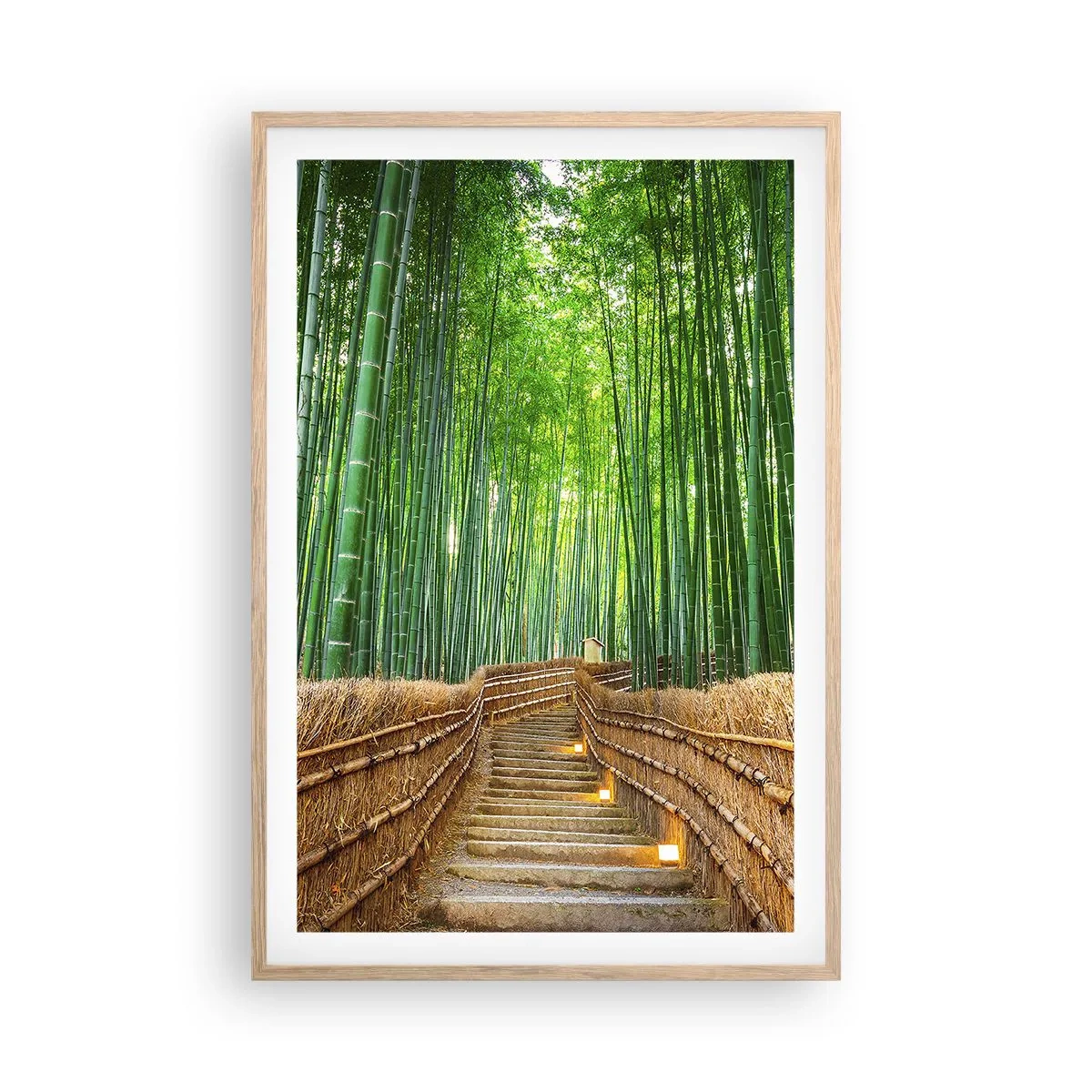 Pôster com moldura de carvalho claro - A essência da natureza asiática - 61x91 cm