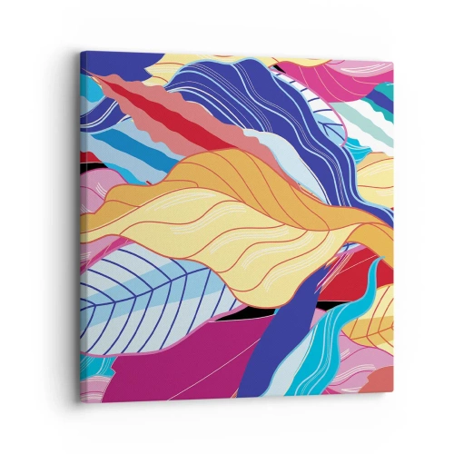 Quadro em tela - Bagunça colorida - 30x30 cm