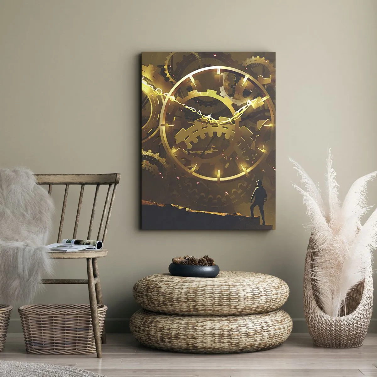 Quadro em tela - Na origem do tempo - 70x100 cm