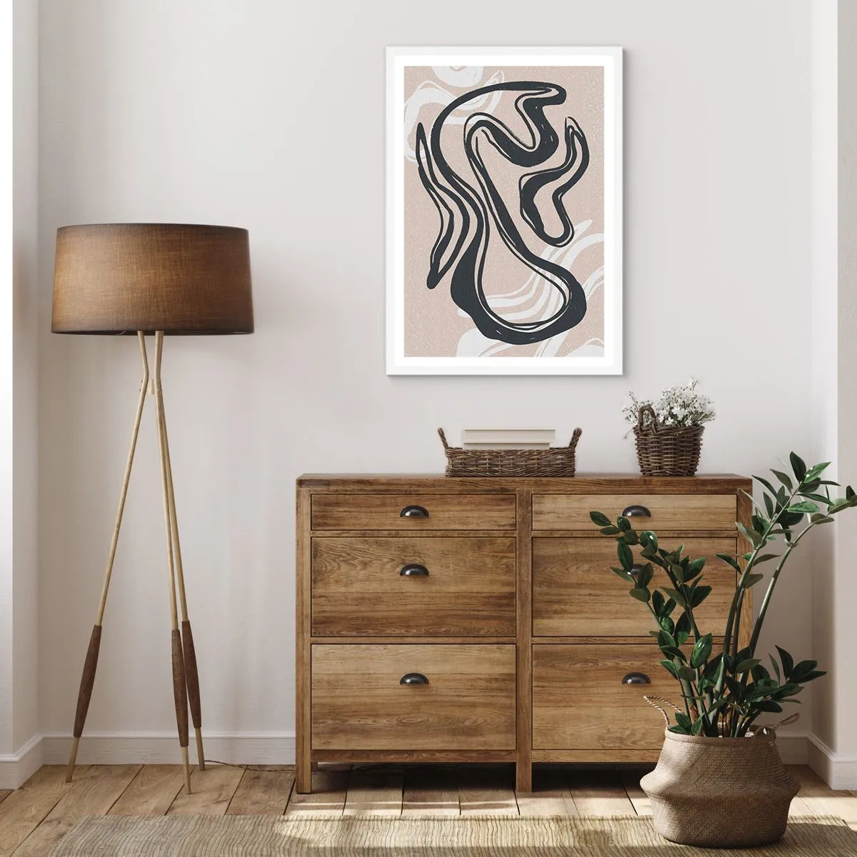 Pôster em moldura branca - Expressão multiplicada - 70x100 cm