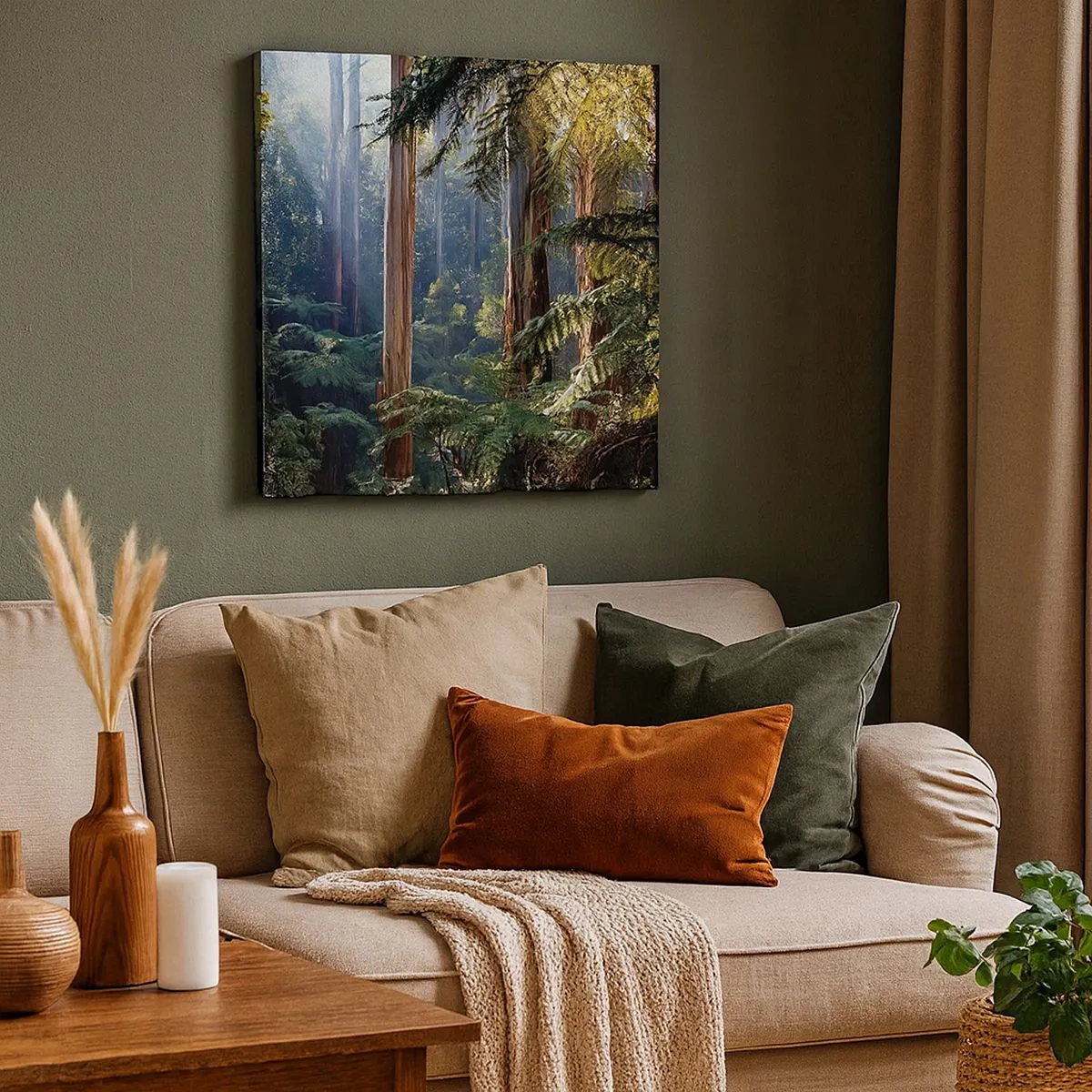 Quadro em tela - Um conto de fadas da floresta - 30x30 cm