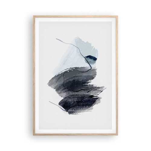 Pôster com moldura de carvalho claro - Intensidade e movimento - 70x100 cm