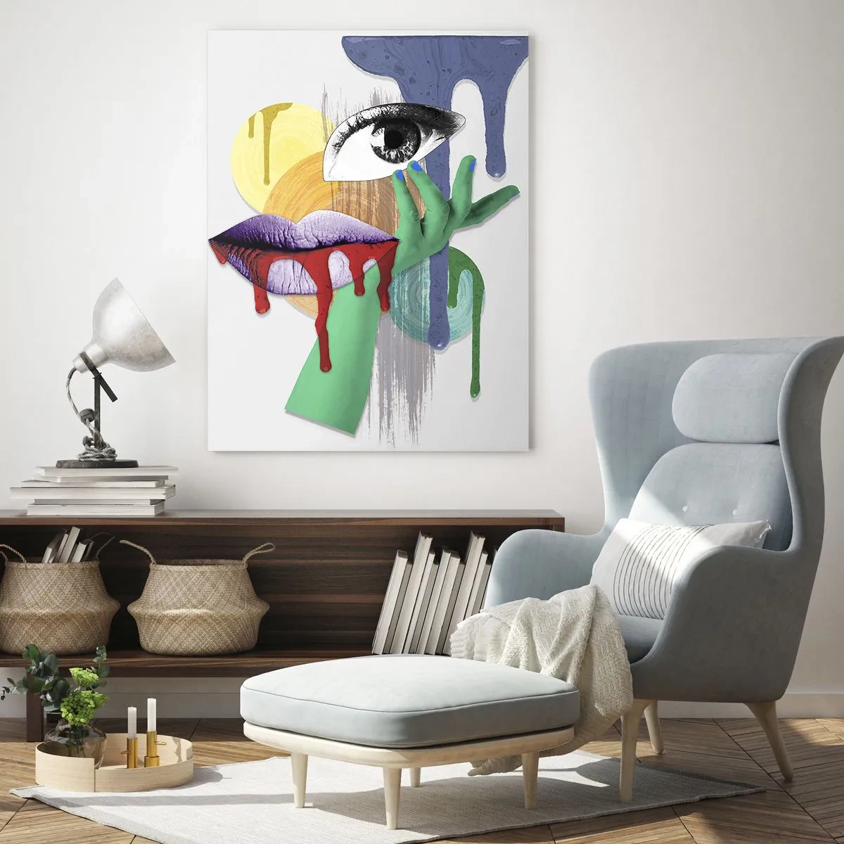 Quadro em vidro - Retrato desconstruído - 80x120 cm