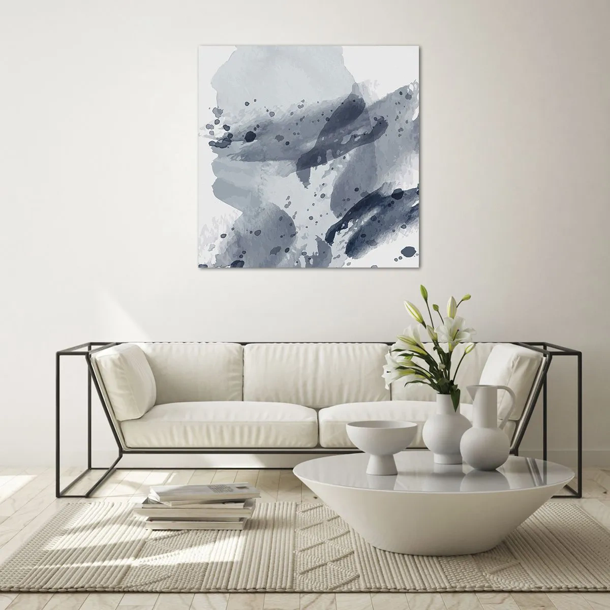 Quadro em vidro - Um estudo da natureza da água - 60x60 cm