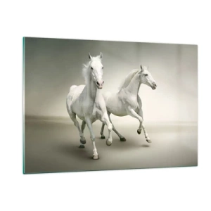 Quadro em vidro - White power! - 120x80 cm