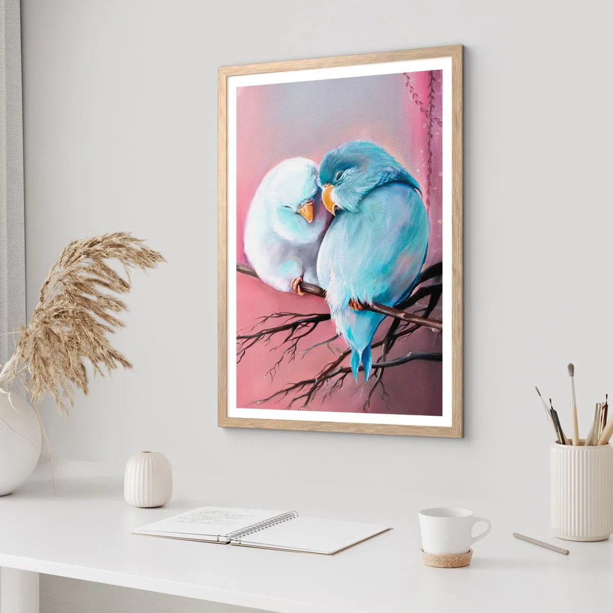 Pôster com moldura de carvalho claro - O que acrescentar aqui?... - 50x70 cm