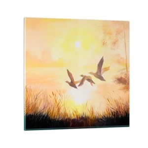 Quadro em vidro - O início de uma longa viagem - 30x30 cm