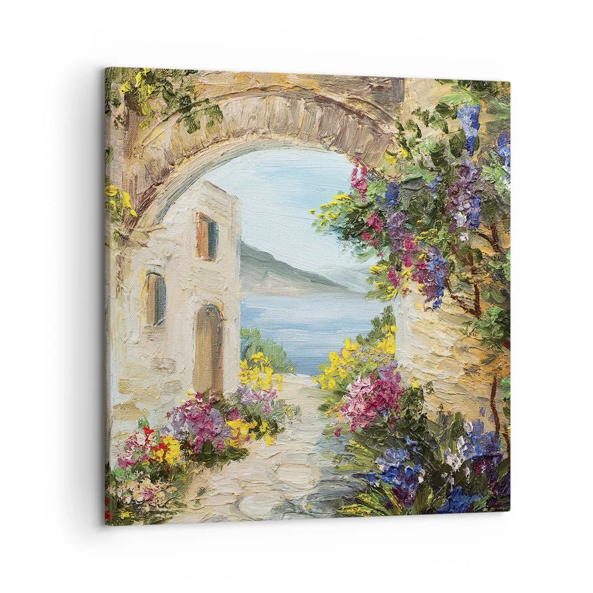 Quadro em tela - O encanto da província costeira - 50x50 cm