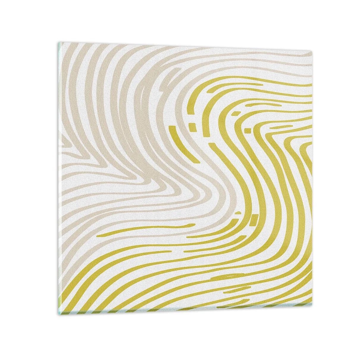 Quadro em vidro - Uma composição com uma curvatura suave - 70x70 cm