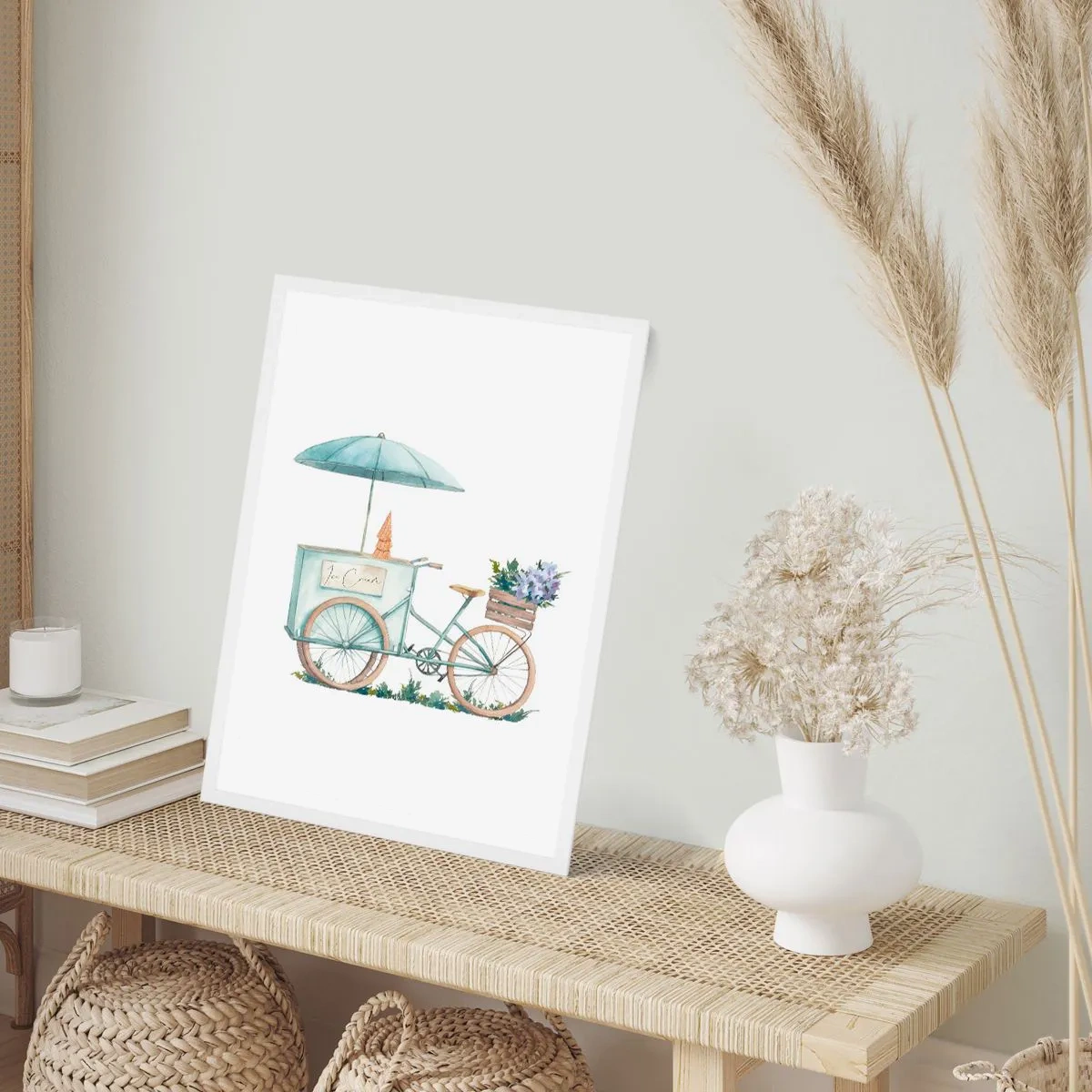 Pôster em moldura branca - Doce lembrança do verão - 70x100 cm