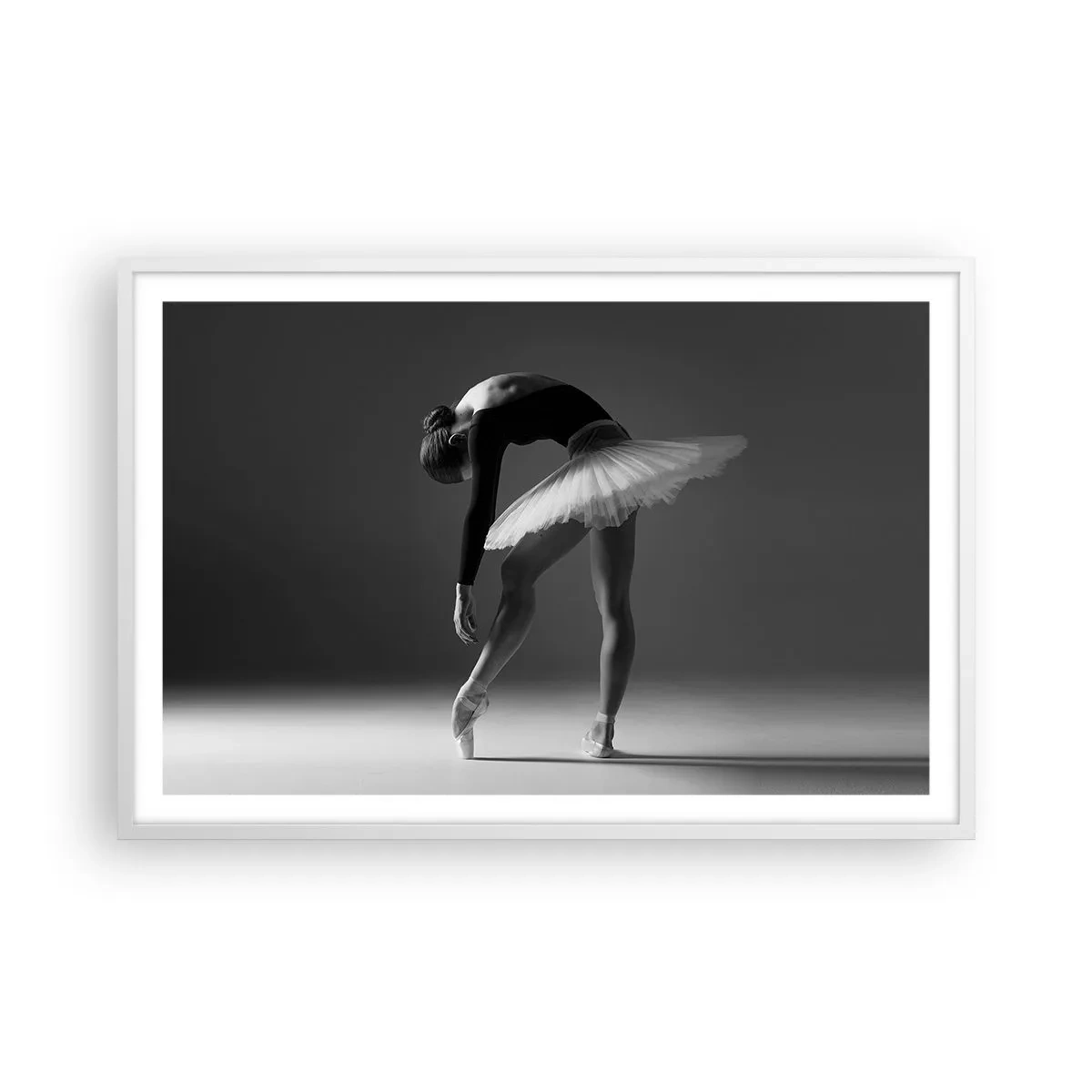 Pôster em moldura branca - Bella balerina - 91x61 cm