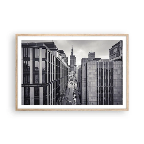 Pôster com moldura de carvalho claro - Vale de Varsóvia - 91x61 cm