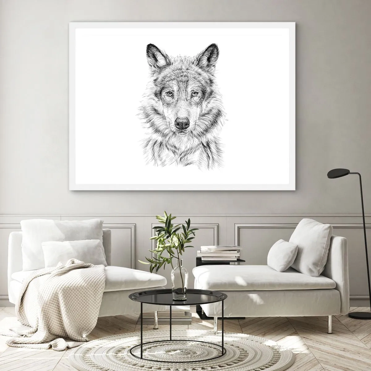 Pôster em moldura branca - Um líder nato - 91x61 cm