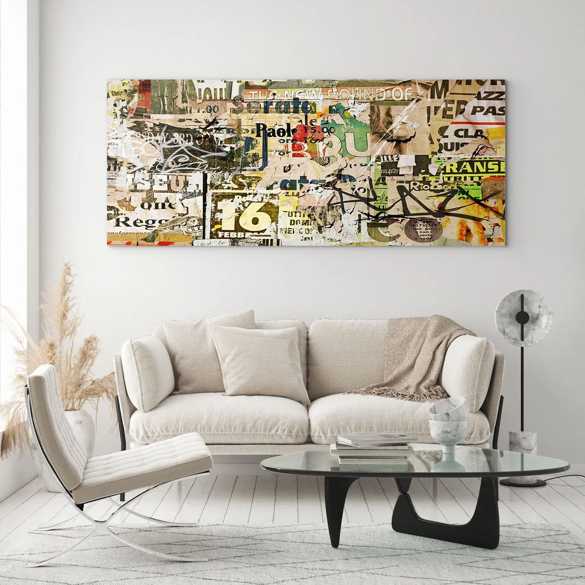 Quadro em vidro - O caos - 100x40 cm