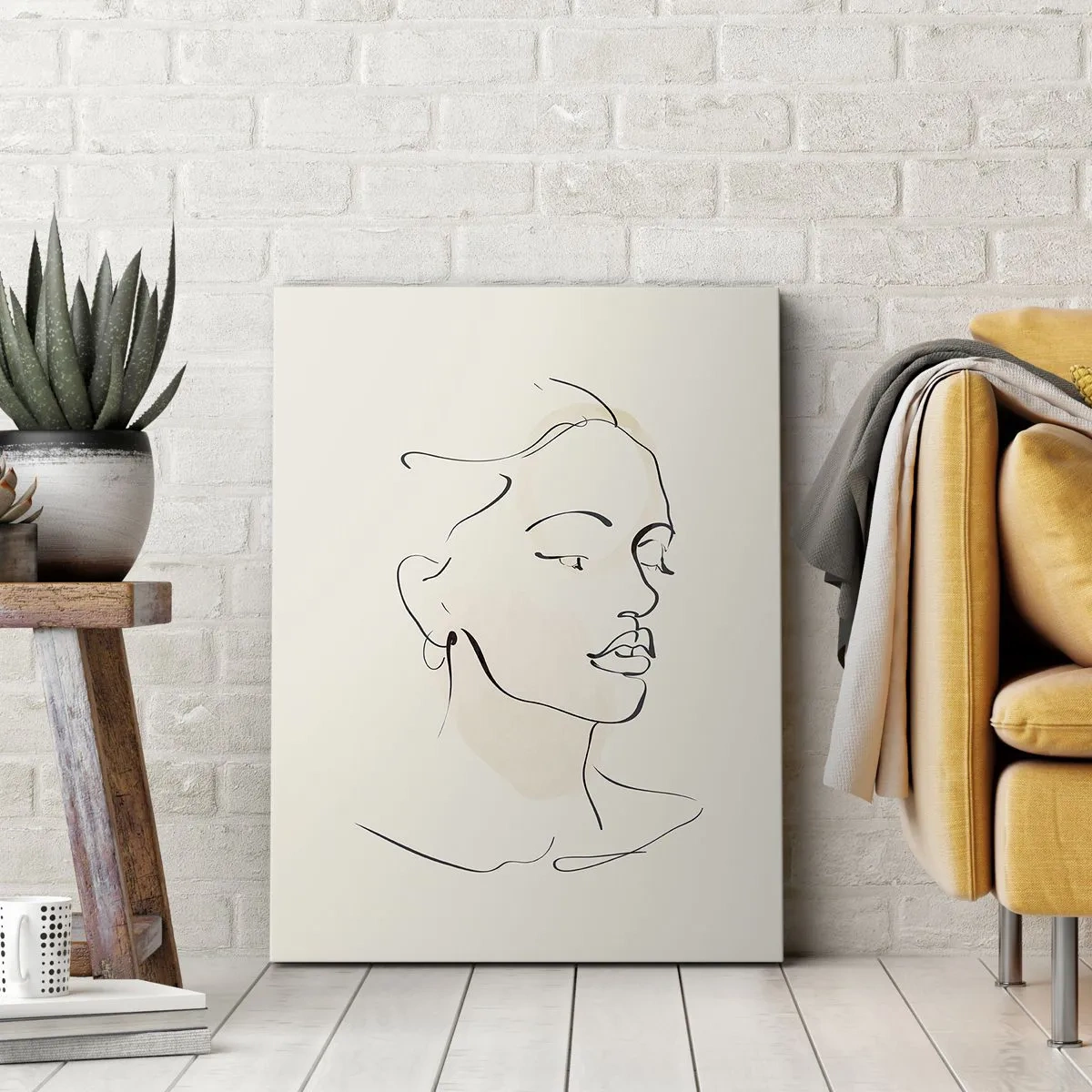 Quadro em tela - Uma certa linha - 45x80 cm