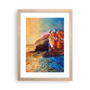 Pôster com moldura de carvalho claro - Vibrações italianas - 30x40 cm